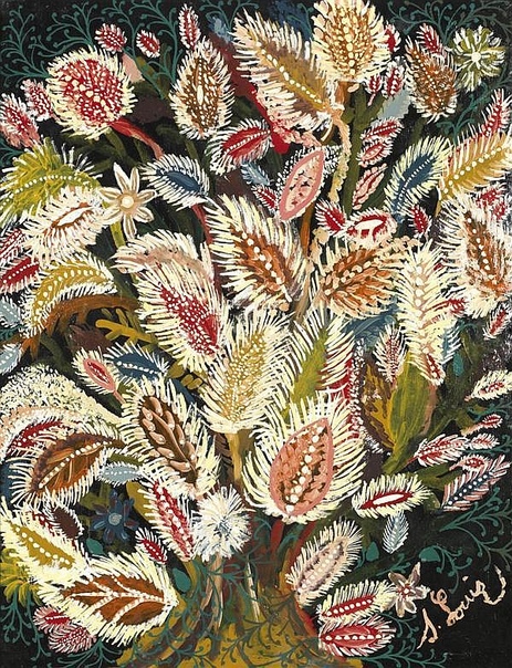 Удивительные картины французской наивной художницы Серафины Луи, которая была простой уборщицей, но при этом ее талант признали в Европе