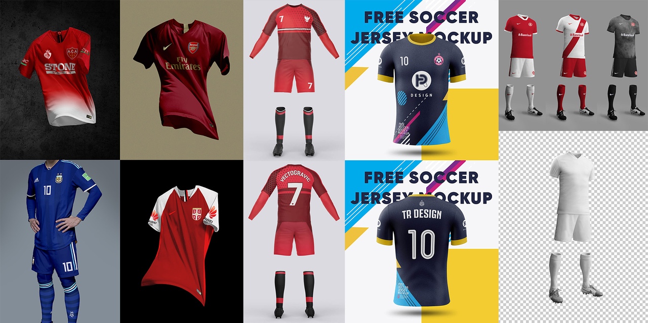 مجموعة موكاب رياضية Adidas Soccer Kit + Mockups Soccer ...