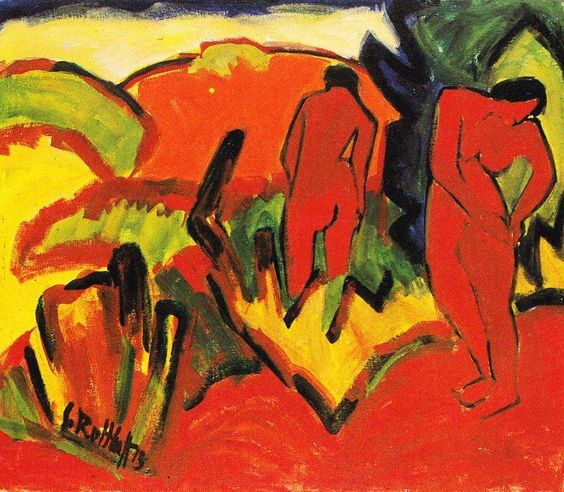 Карл Шмидт-Ротлуф ( 1884-1976) немецкий художник-экспрессионист, один из основателей группы Мост. Купальщики.