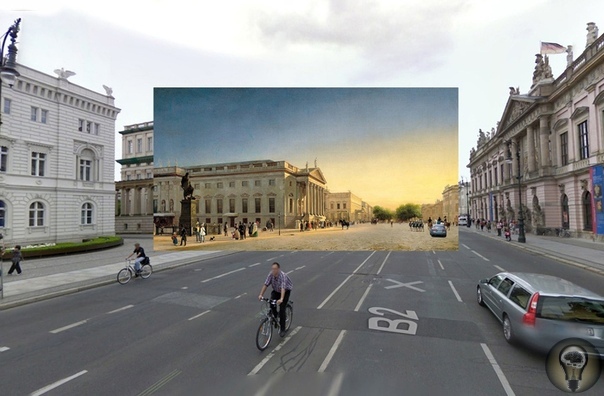 КАРТИНЫ И РЕАЛЬНОСТЬ. Ч.-1 Халли Докерти наложил известные картины прошлых веков на современные виды этих мест, взятые из Google Street View. И вот что получилось. Взгляните на не совсем обычный