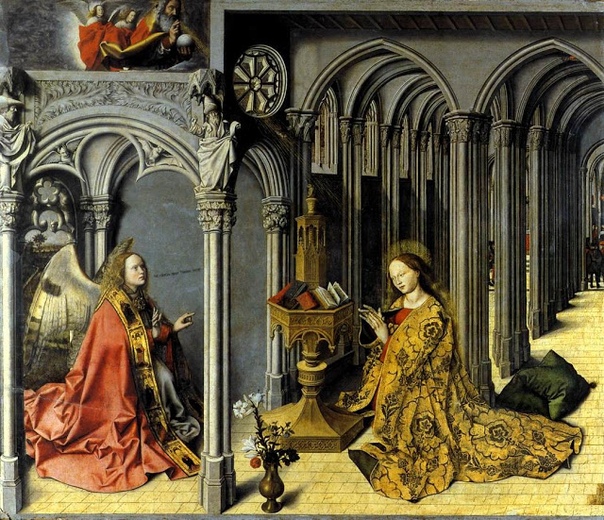 МАСТЕР БЛАГОВЕЩЕНИЯ ИЗ ЭКСА В середине XV века, как и прежде, изменения мироощущения полнее и последовательнее, чем в других видах искусства, выражались в живописи и миниатюре. По-прежнему