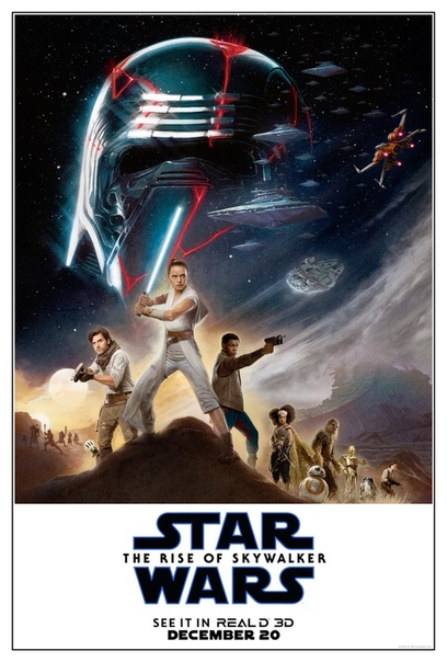 Новый постер фантастики «Звездные войны: Скайуокер. Восход», отсылающий к афише самого первого вышедшего эпизода В кино с 19