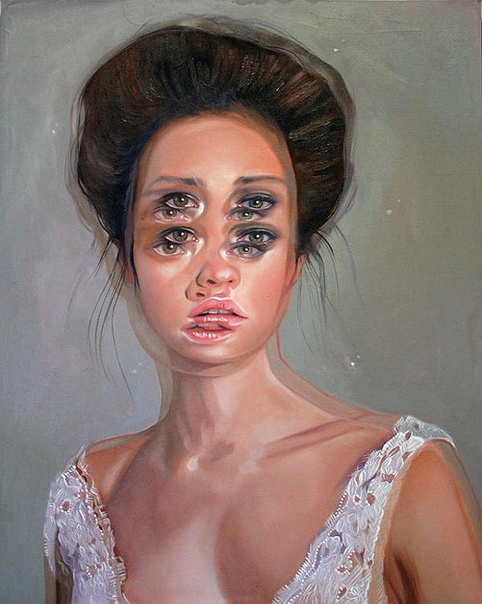 Психоделические портреты художницы Алекс Гарант Канадскую художницу по имени Алекс Гарант (Alex Garant) часто называют «Королевой двойных глаз». Этот псевдоним она получила благодаря своему