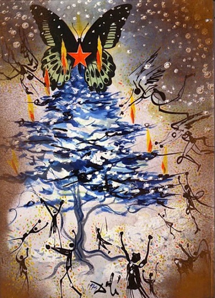 РОЖДЕСТВЕНСКИЕ ОТКРЫТКИ САЛЬВАДОРА ДАЛИ С 1958 по 1976 год клиенты компании Hoechst Iberica, основанной в Барселоне, получали рождественские открытки, автором которых был Сальвадор Дали.