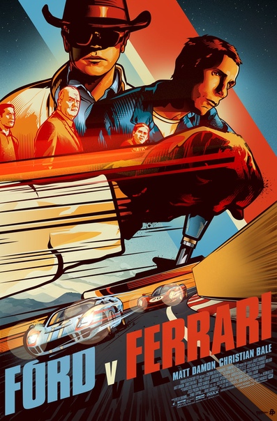 Официальные арт-постеры «Ford против Ferrari»