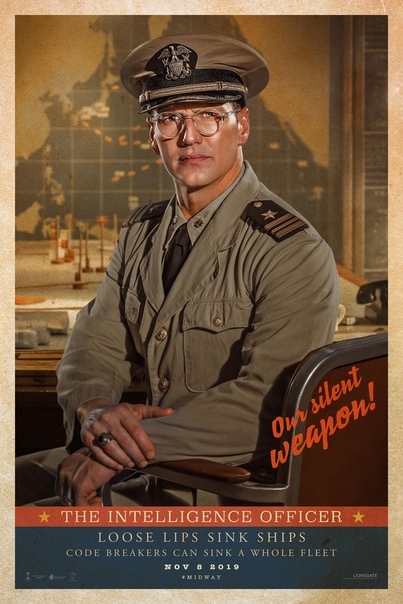 Крутые ретро-постеры военного фильма «Мидуэй» от Роланда Эммериха В кино с 28 ноября.