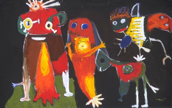 Карел Аппель (arel Appel,1921-2006)  нидерландский художник, представитель экспрессионизма, один из основоположников группы "КОБРА".