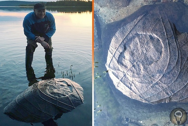 На Кольском полуострове нашли камень с таинственным узором и человеческим профилем