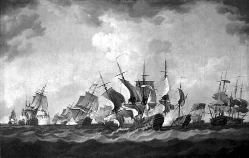 КИБЕРОНСКОЕ СРАЖЕНИЕ Вспыхнувшая в середине XVII-го столетия Семилетняя война опять поставила вопрос о владении морем между Францией и Великобританией. Через 3 года с начала Семилетней войны